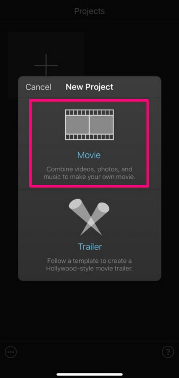 tap Create Movie