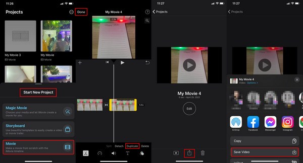 Loop iPhone Video via iMovie