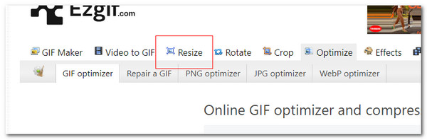 click resize button