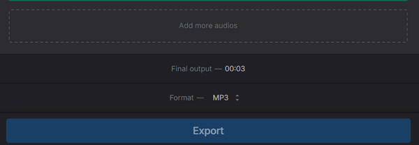 click export button