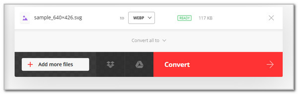 click convert button