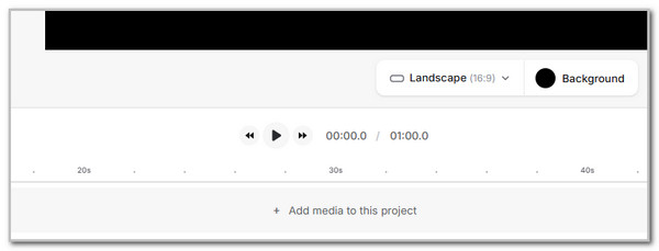 click add media project button