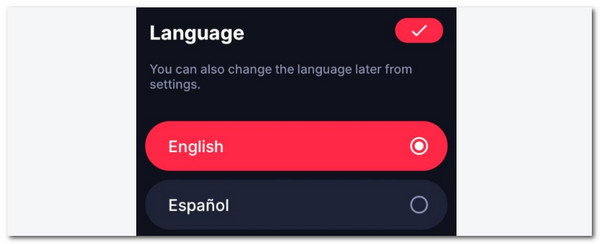 choose preferred language