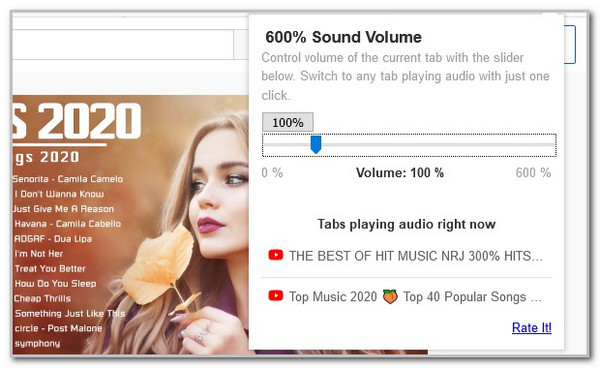 firefox sound volume interface