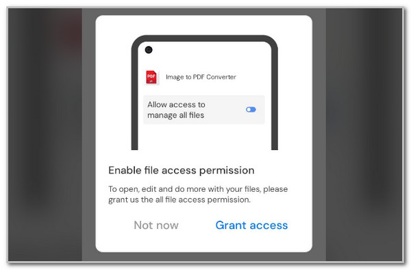 tap grant access button